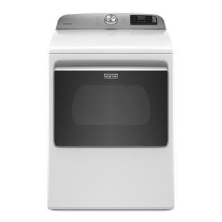 Maytag 7.4 cu. ft. 240-Volt Smart Capable White Electric Dryer with Hamper Door and Advanced Mois... | The Home Depot