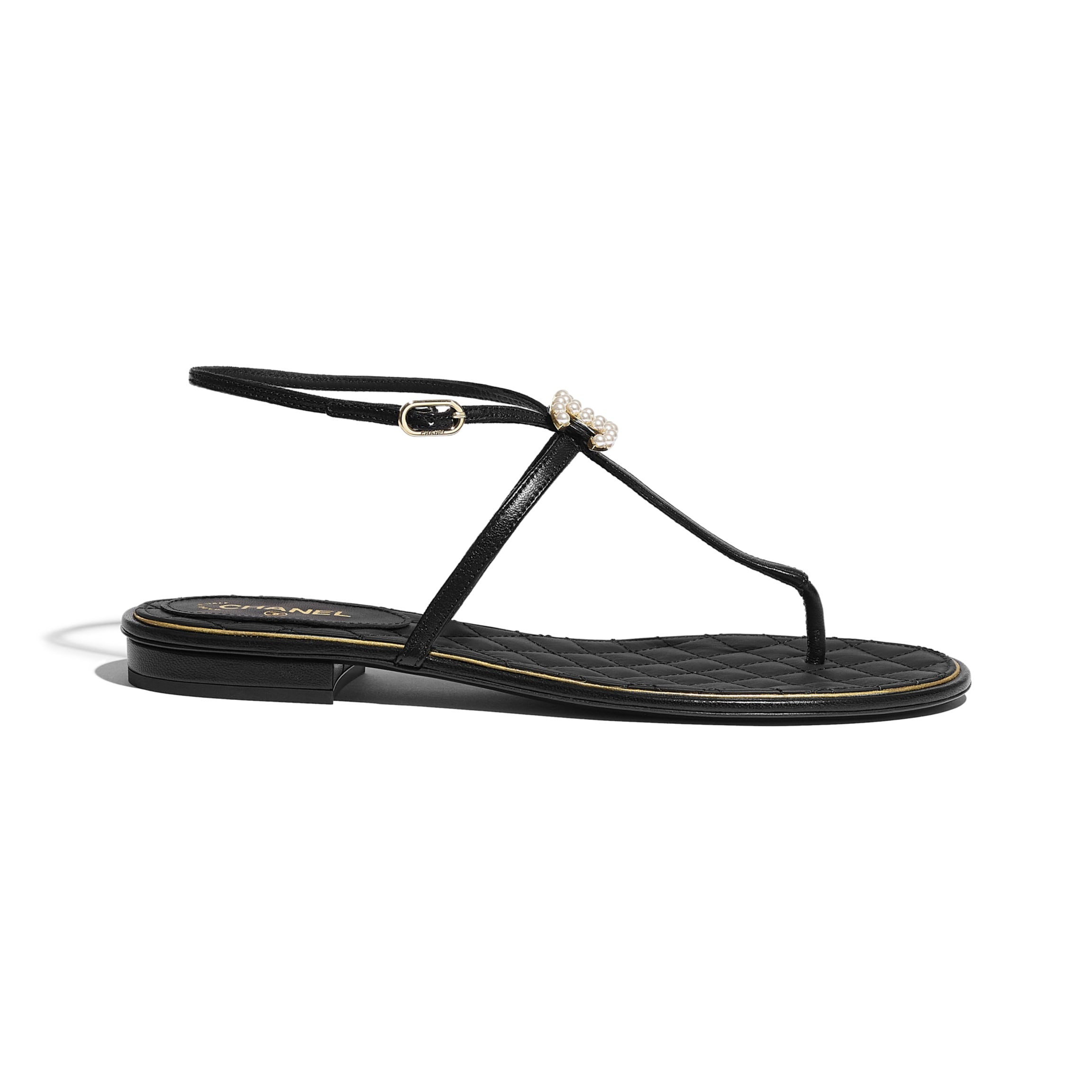 Laminated Lambskin & Jewel Gold Sandals | CHANEL | Chanel, Inc. (US)