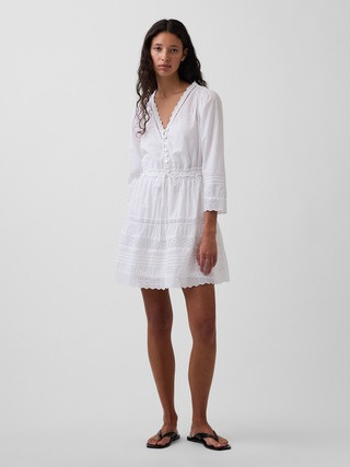 Lace-Trim Mini Dress | Gap (CA)
