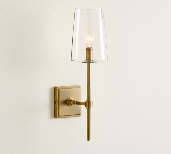 Pearson Glass Single Sconce (18") | Pottery Barn (US)