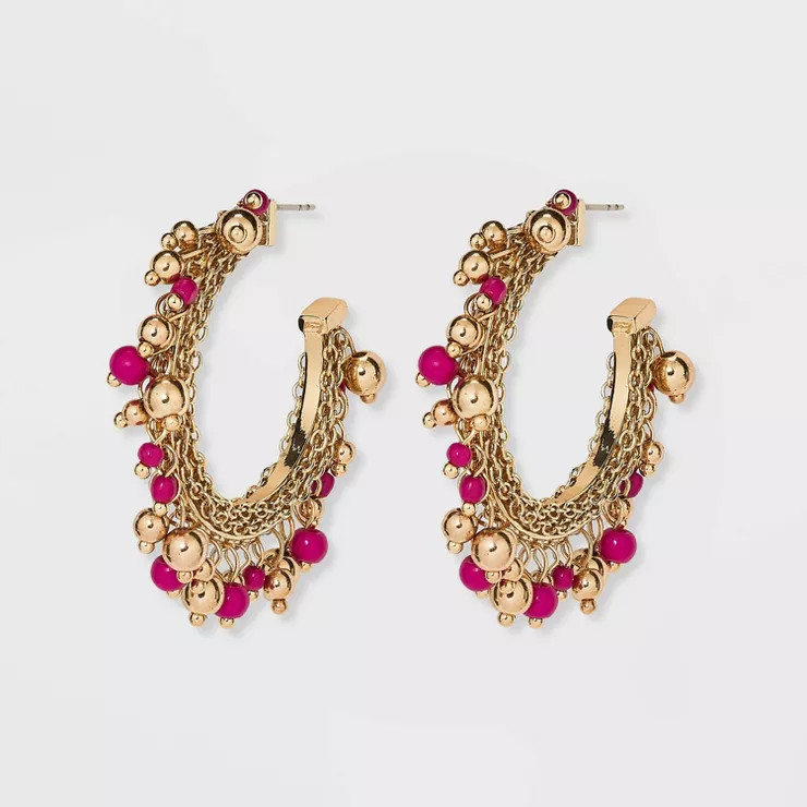 SUGARFIX by BaubleBar Beaded Hoop Statement Earrings | Target