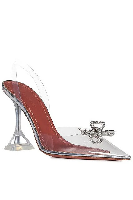 Jessica Bara Sancha Rhinestone Bowknot Clear Heels | JESSICA BARA