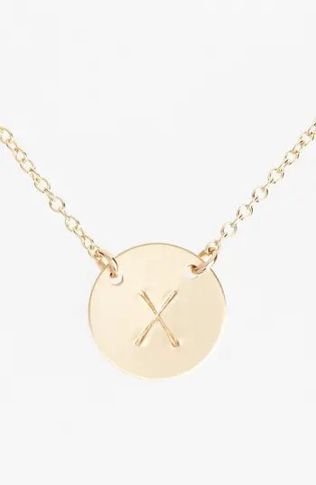 Women's Nashelle 14K-Gold Fill Anchored Initial Disc Necklace | Nordstrom