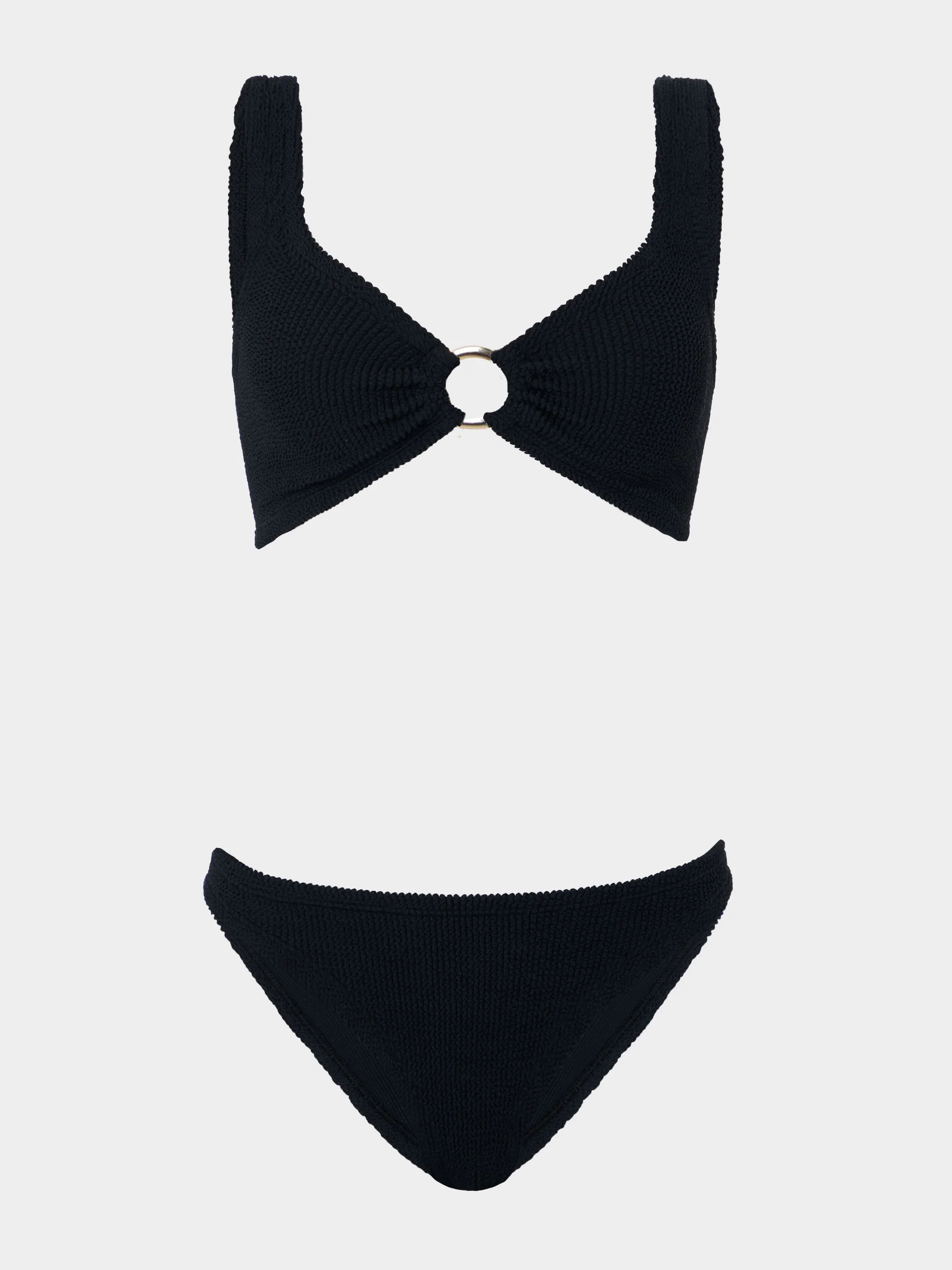 Julia With Gold Hoop Bikini - Black | HUNZA G