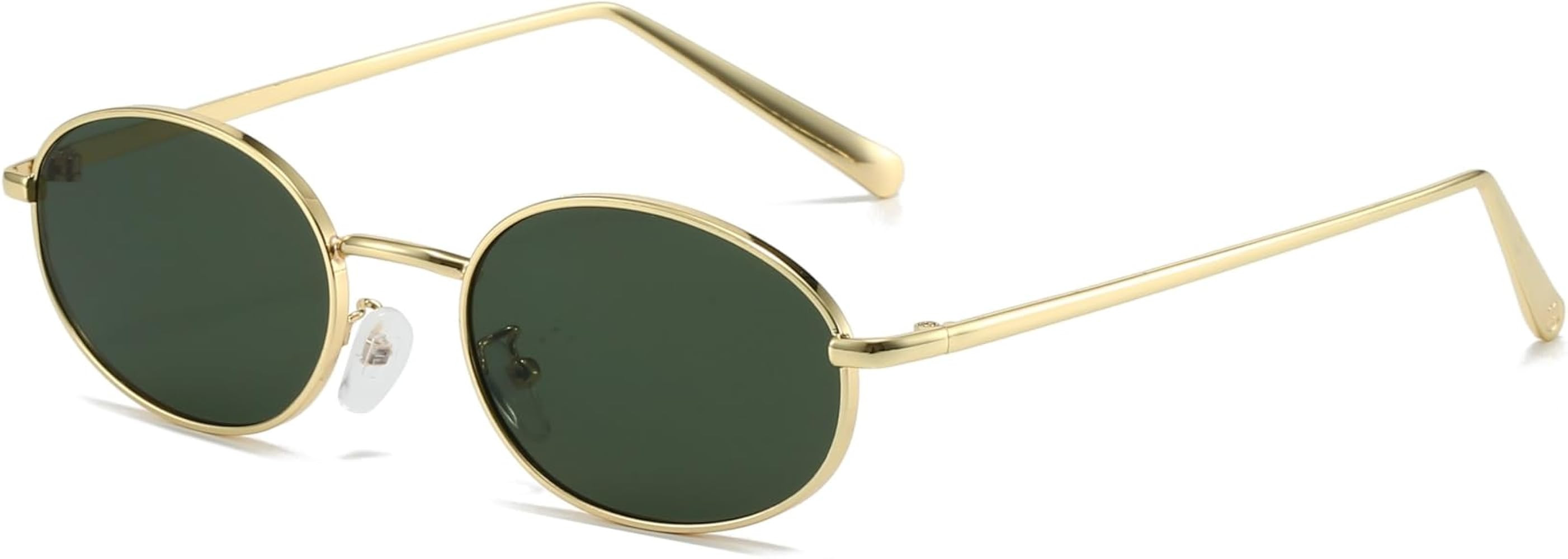 QVKUUT Retro Oval Metal Frame Sunglasses for Men and Women | Amazon (UK)