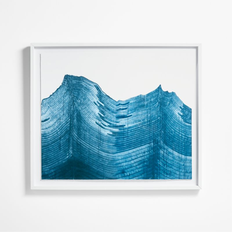 'Indigo Crest' Framed Reproduction Wall Art Print 48"x33" by Katie Brennan + Reviews | Crate & Ba... | Crate & Barrel