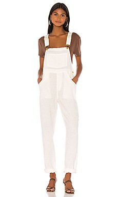 We Wore What Basic Overalls in White from Revolve.com | Revolve Clothing (Global)