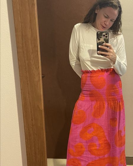 My new obsession for travel is packing smocked waisted skirts that look great as a skirt- but can be pulled up to be a dress! #investmentpiece 

#LTKStyleTip #LTKTravel #LTKOver40