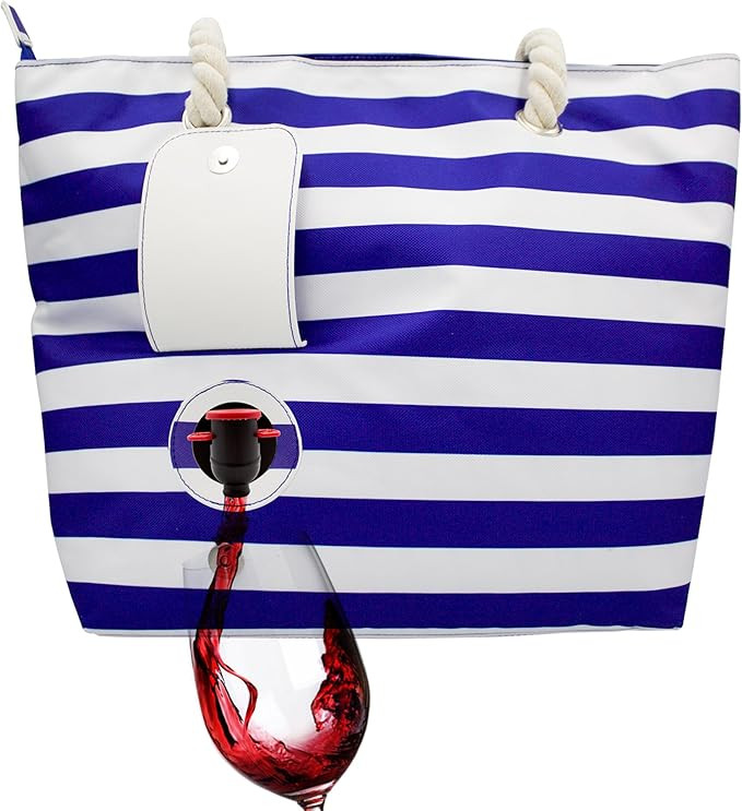 Sneaky Booze Wine Purse Tote Bag Cooler With Hidden Spout Alcohol Dispenser Insulated Flask Holds... | Amazon (US)