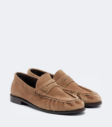 Saint Laurent Le Loafer suede penny loafers | Mytheresa (UK)