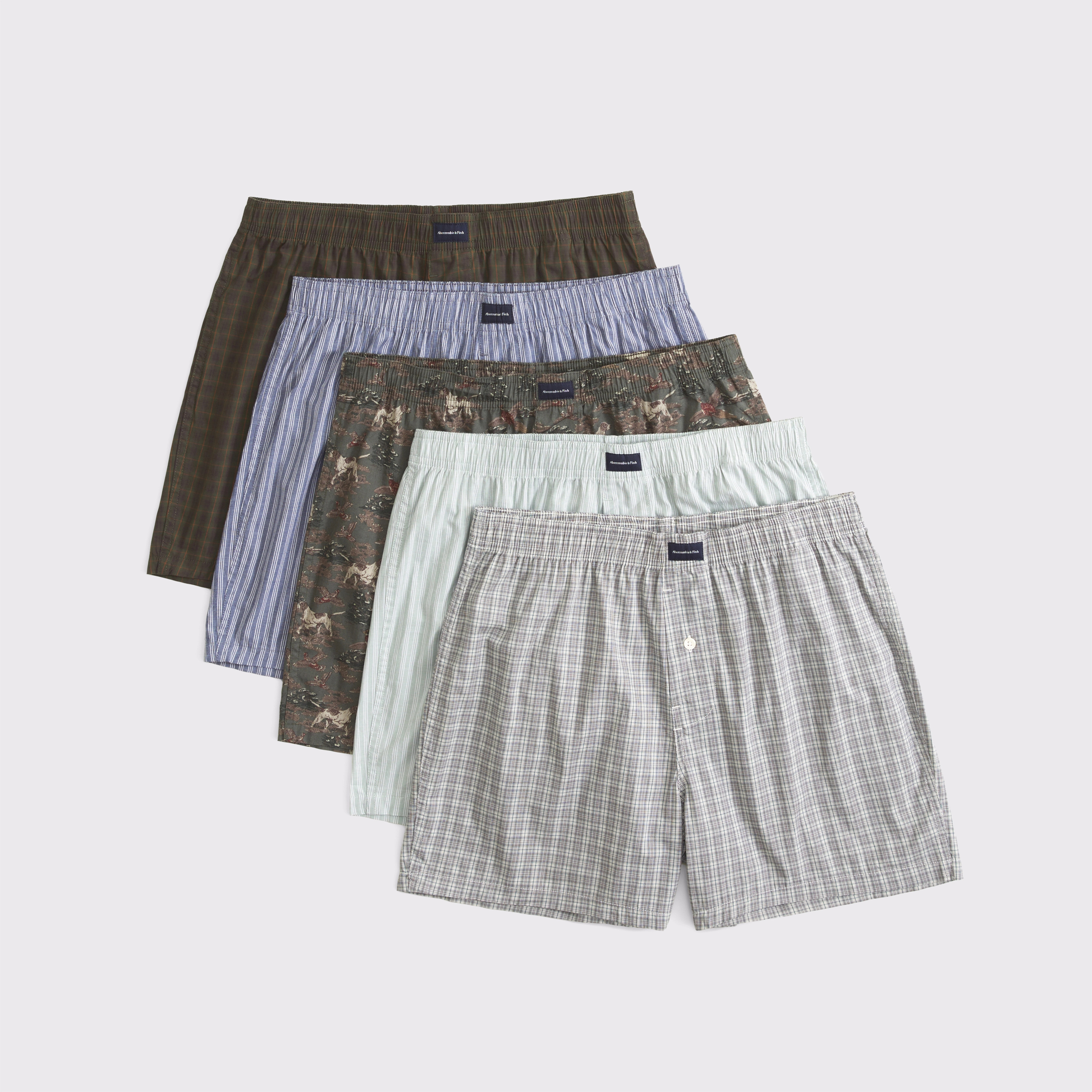5-Pack Woven Logo Boxers | Abercrombie & Fitch (US)