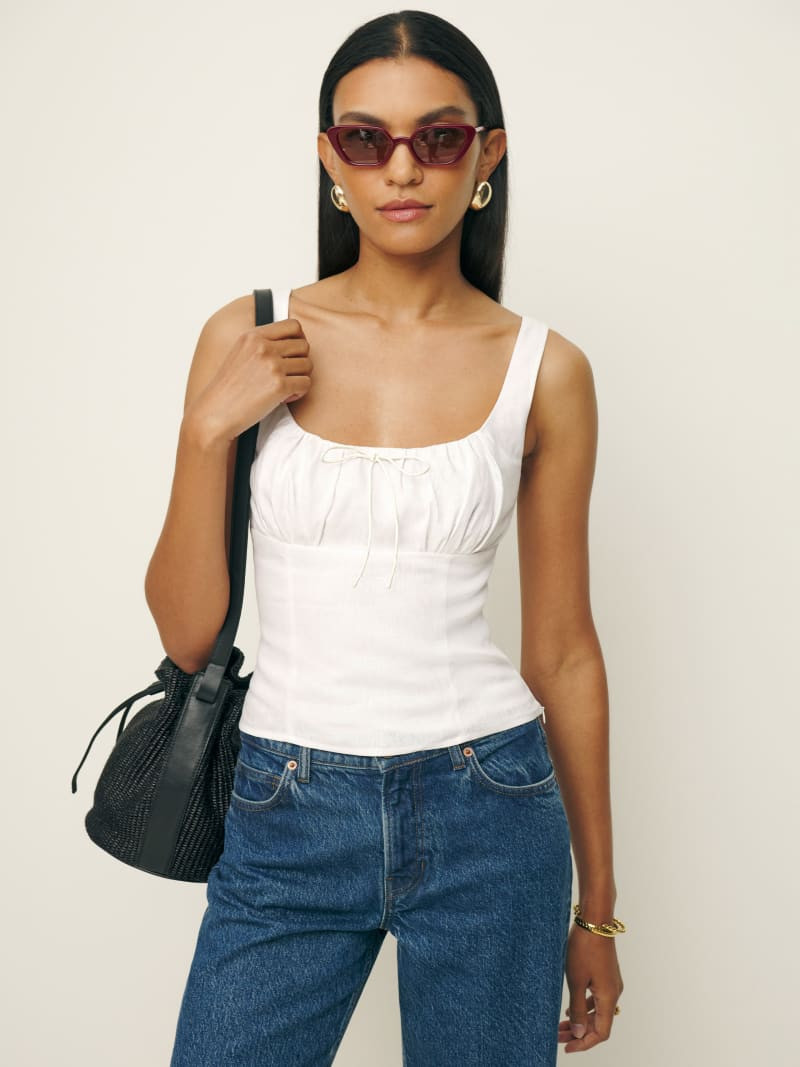 Balia Linen Top | Reformation (Global)