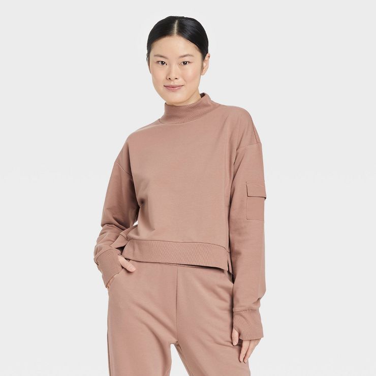 Women's French Terry Butter Wash Sweatshirt - All in Motion™ | Target