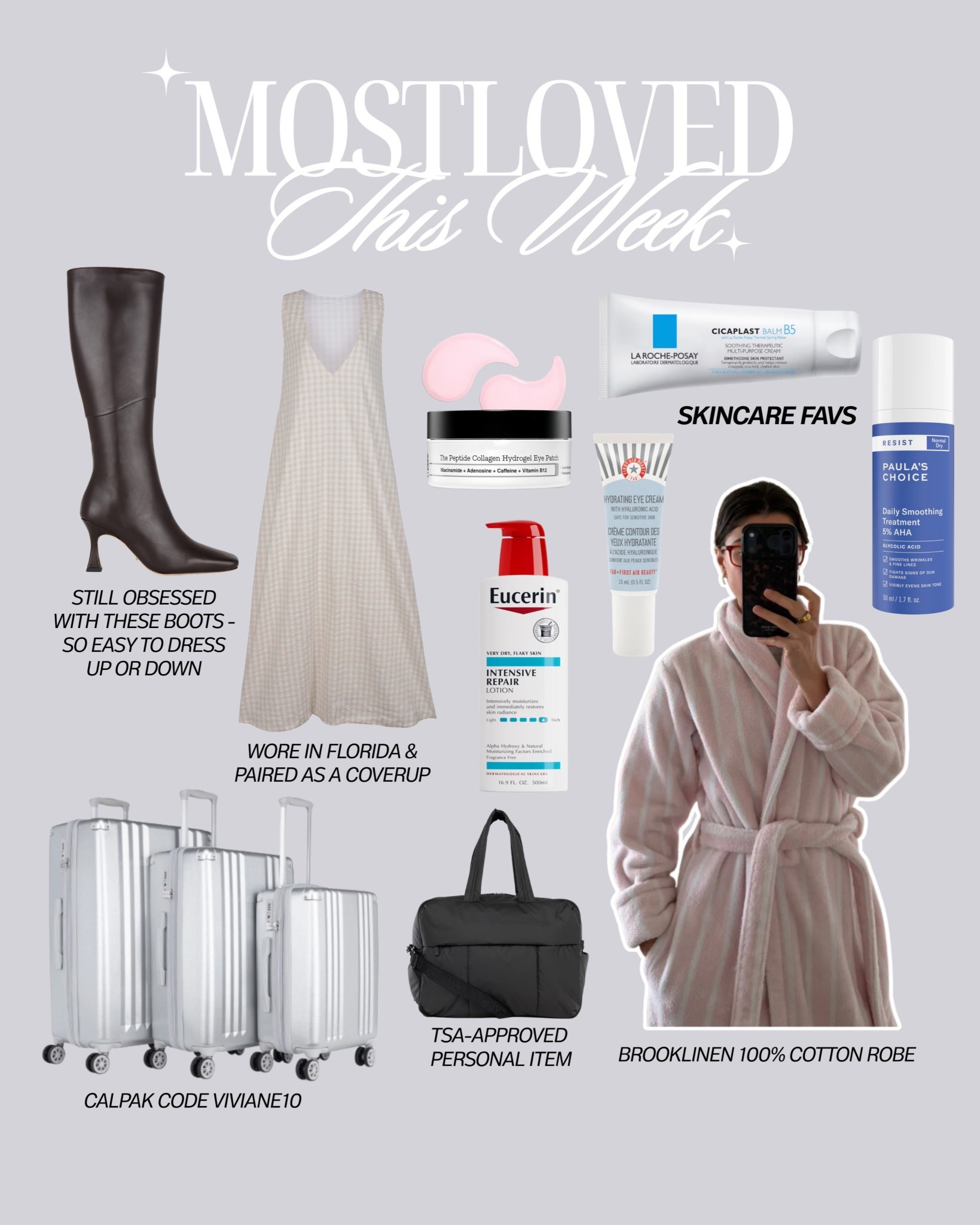 [1/14/26] most loved this week | linking everything + use code viviane10 for 10% off your first calpak order 

#LTKmorningroutine #LTKSeasonal #LTKselfcare