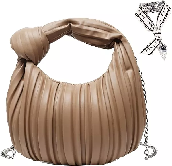 BEMYLV Leather Chain Belt Bag for Women Crossbody Clutch Purse Fanny Pack  Fashion Gold Thick Metal Chains for Women Dresses Evening Mini Handbag