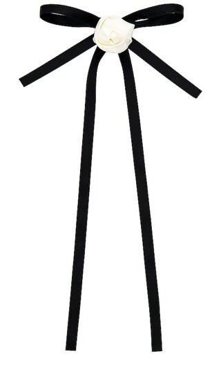 Rosette Bow in Black & White | Revolve Clothing (Global)