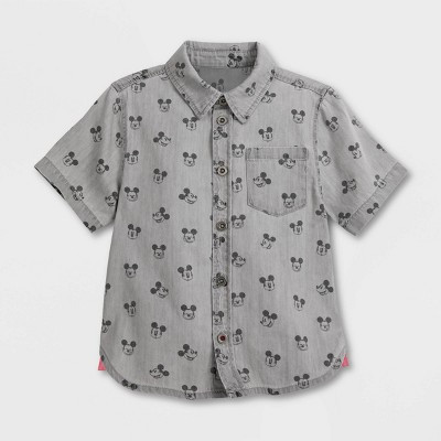 Boys' Disney Mickey Mouse Activewear Short Sleeve T-Shirt - Gray - Disney Store | Target