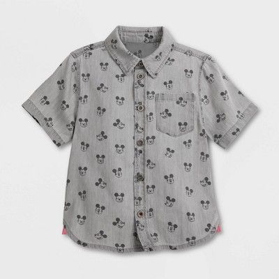 Boys' Disney Mickey Mouse Activewear Short Sleeve T-Shirt - Gray - Disney Store | Target
