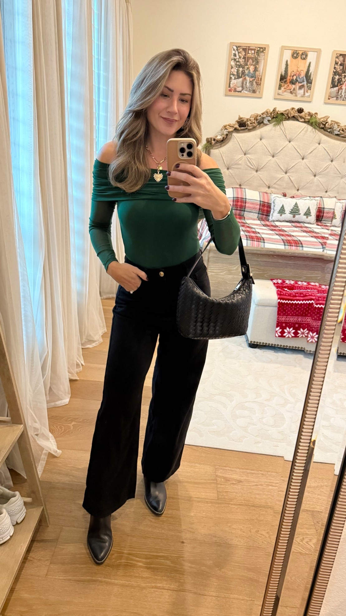 Holiday date night outfit ✨ Amazon mesh off-the-shoulder bodysuit & necklace are both on black friday deal right now! Wide leg pants are only $25 from Walmart 🫶🏼

Wearing small in the top and pants (5’4, 137lbs)

#amazonoutfit #amazonfashion #amazonstyle #holidaytop #falloutfits #fallstyle #fallfashion #thanksgivingoutfit #fallfamilyphotos #datenightoutfit #familyphotooutfits #falltrends #winteroutfits #momstyle #momfashion #falloutfitideas #holidaystyle #falloutfitideas #holidayoutfit #christmasoutfit #LTKStyleTip #walmartstyle


#LTKFindsUnder50 #LTKHoliday #LTKootd