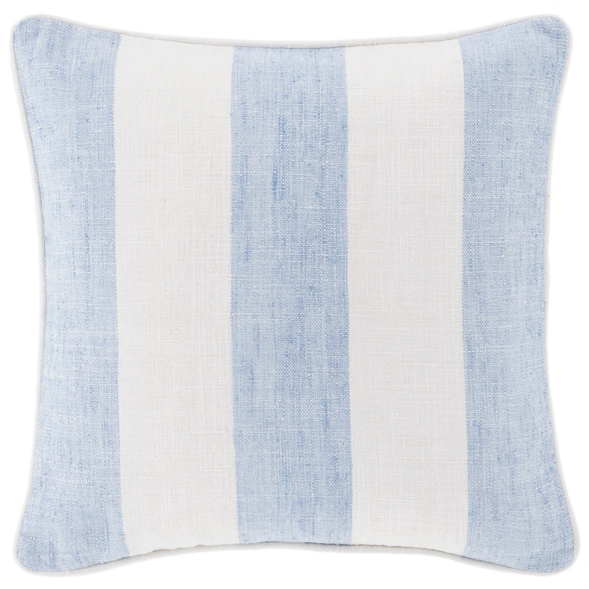 Awning Stripe Soft French Blue Indoor/Outdoor Decorative Pillow | Fresh American | Annie Selke
