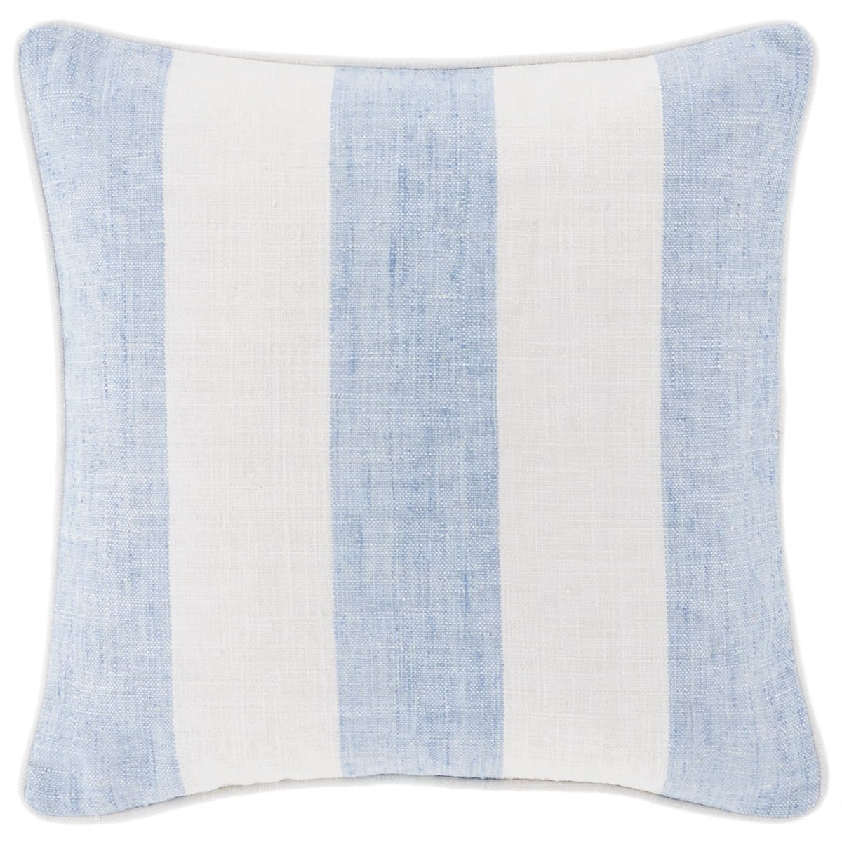 Awning Stripe Soft French Blue Indoor/Outdoor Decorative Pillow | Fresh American | Annie Selke