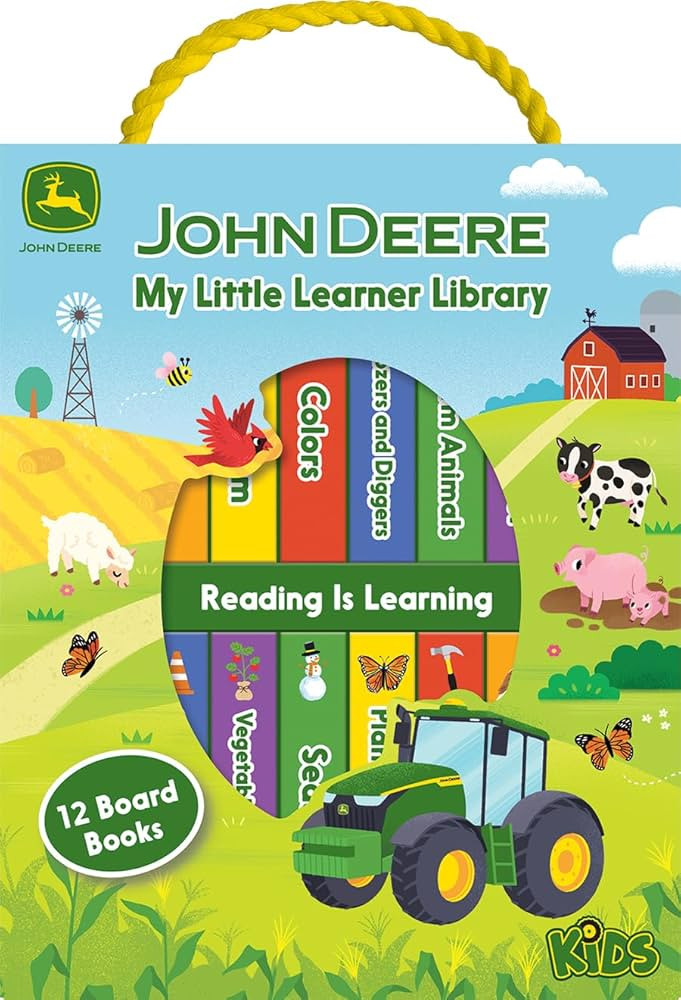 My Little Learner Library John Deere Kids 12-Book Set Board Book - Learning First Words, Numbers,... | Amazon (US)