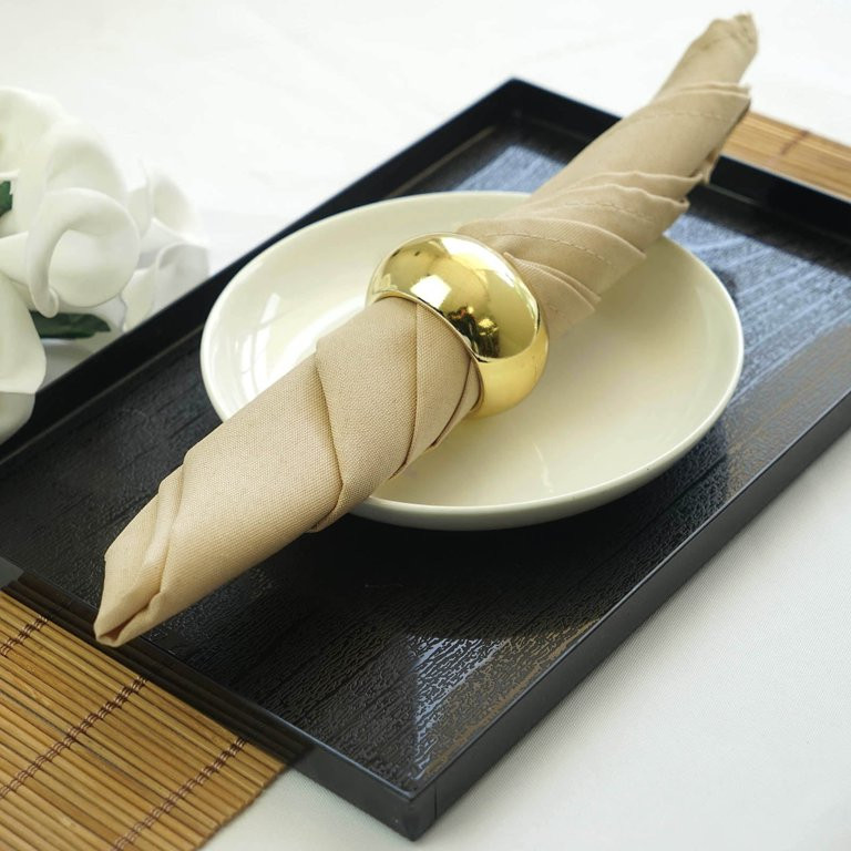 Efavormart Pack of 5 BEIGE Premium 17" x 17" Washable Polyester Napkins Great for Wedding Party R... | Walmart (US)