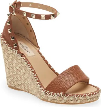 Valentino Rockstud Espadrille Wedge Sandal (Women) | Nordstrom