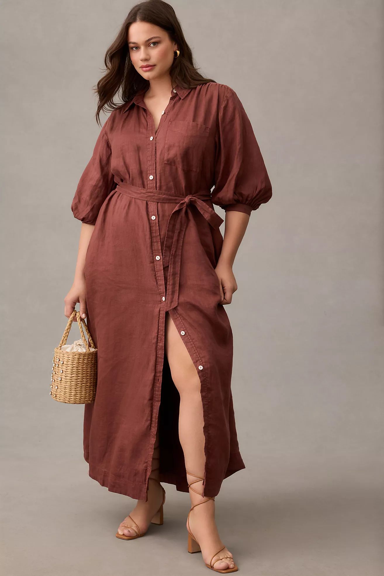 Maeve Linen Shirt Dress | Anthropologie (US)