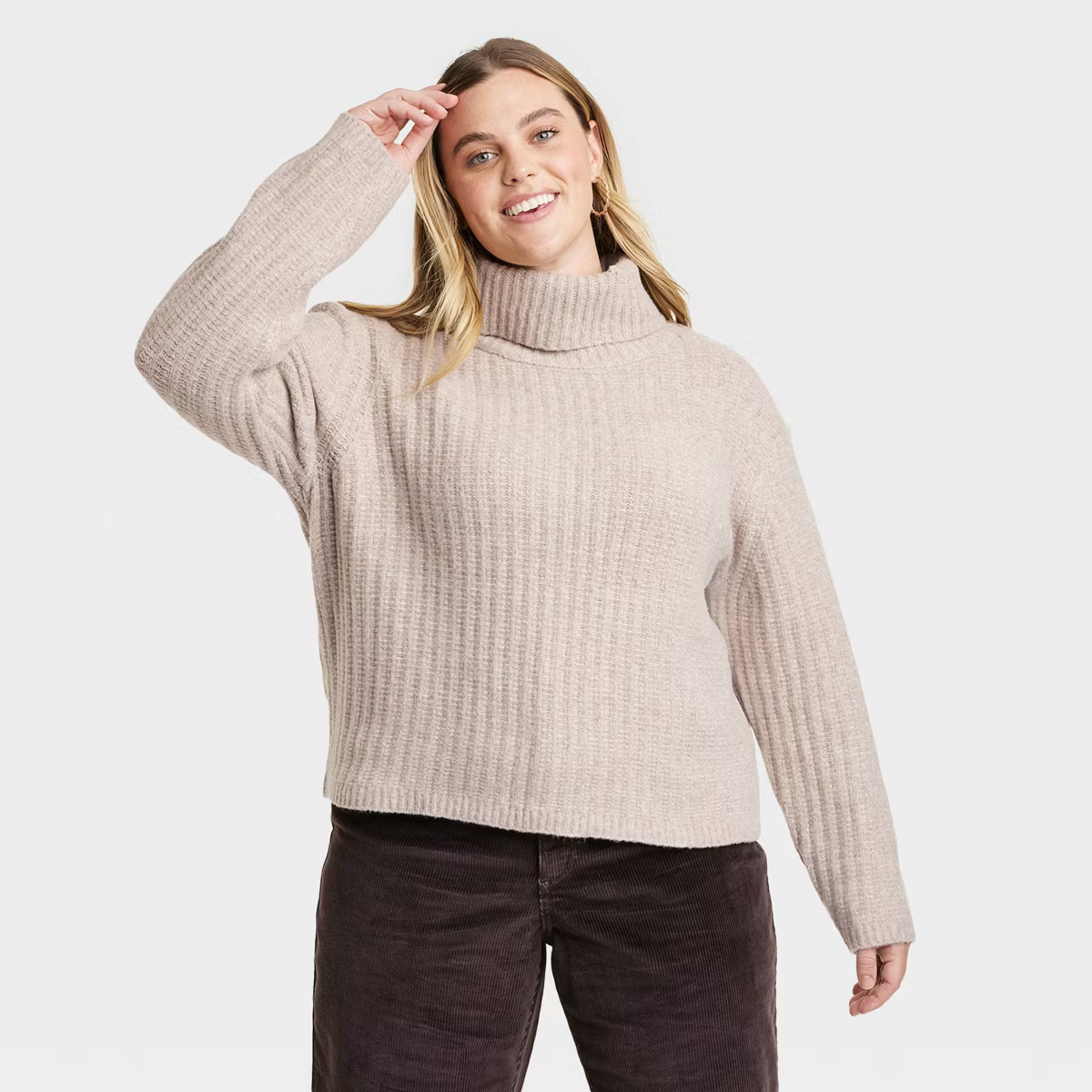 Women's Mock Turtleneck Cashmere-Like Pullover Sweater - Universal Thread™ | Target