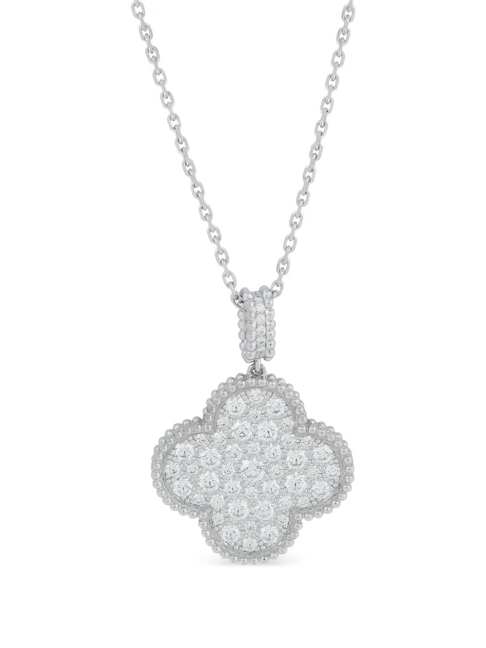 Van Cleef & Arpels Alhambra diamond pendant necklace - Silver | Farfetch Global