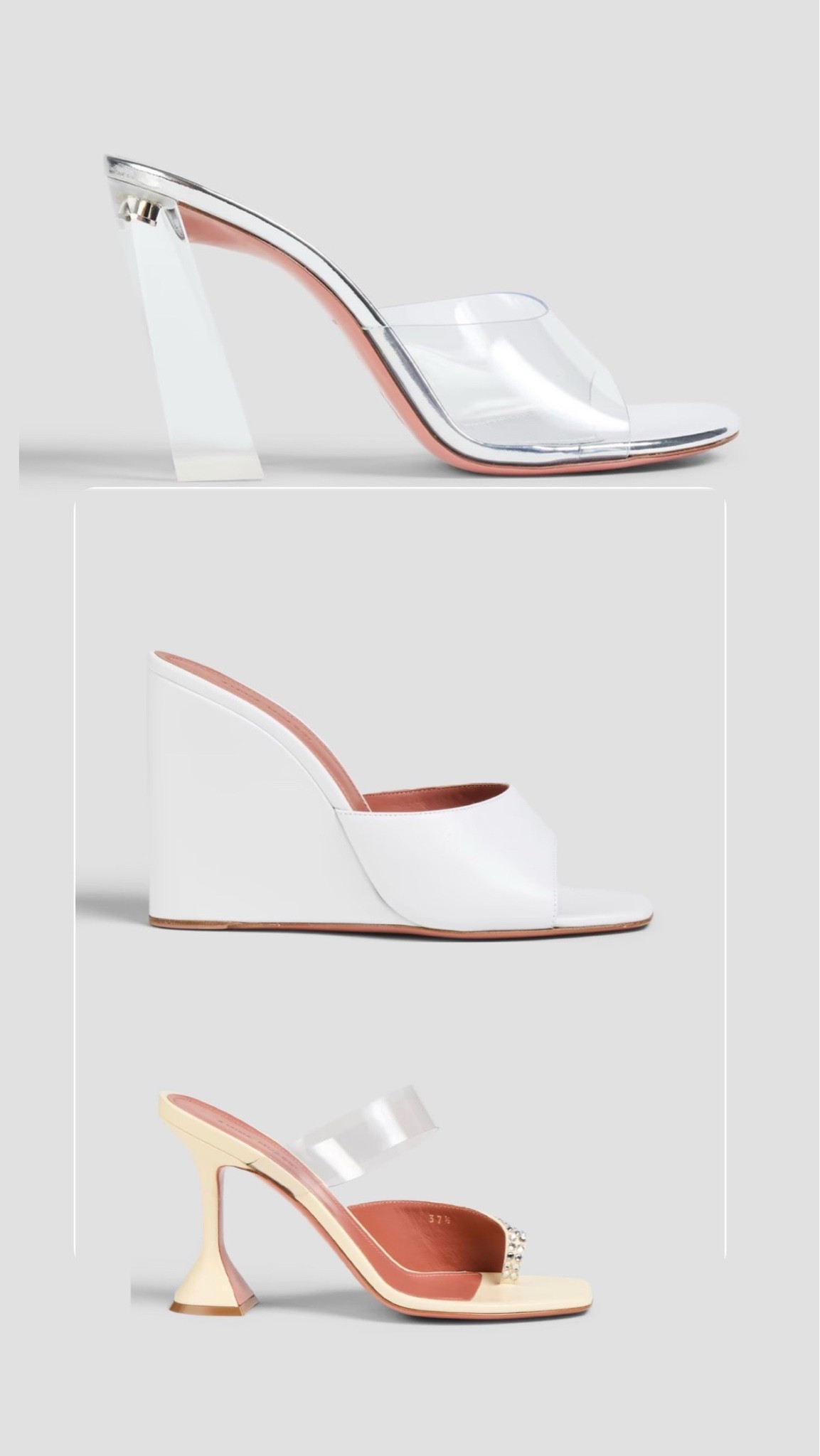 Amina Muaddi , Valentino , Versace and more shoes on sale . #aminamuaddi #valentino #gucci #versace #shoes #sandals