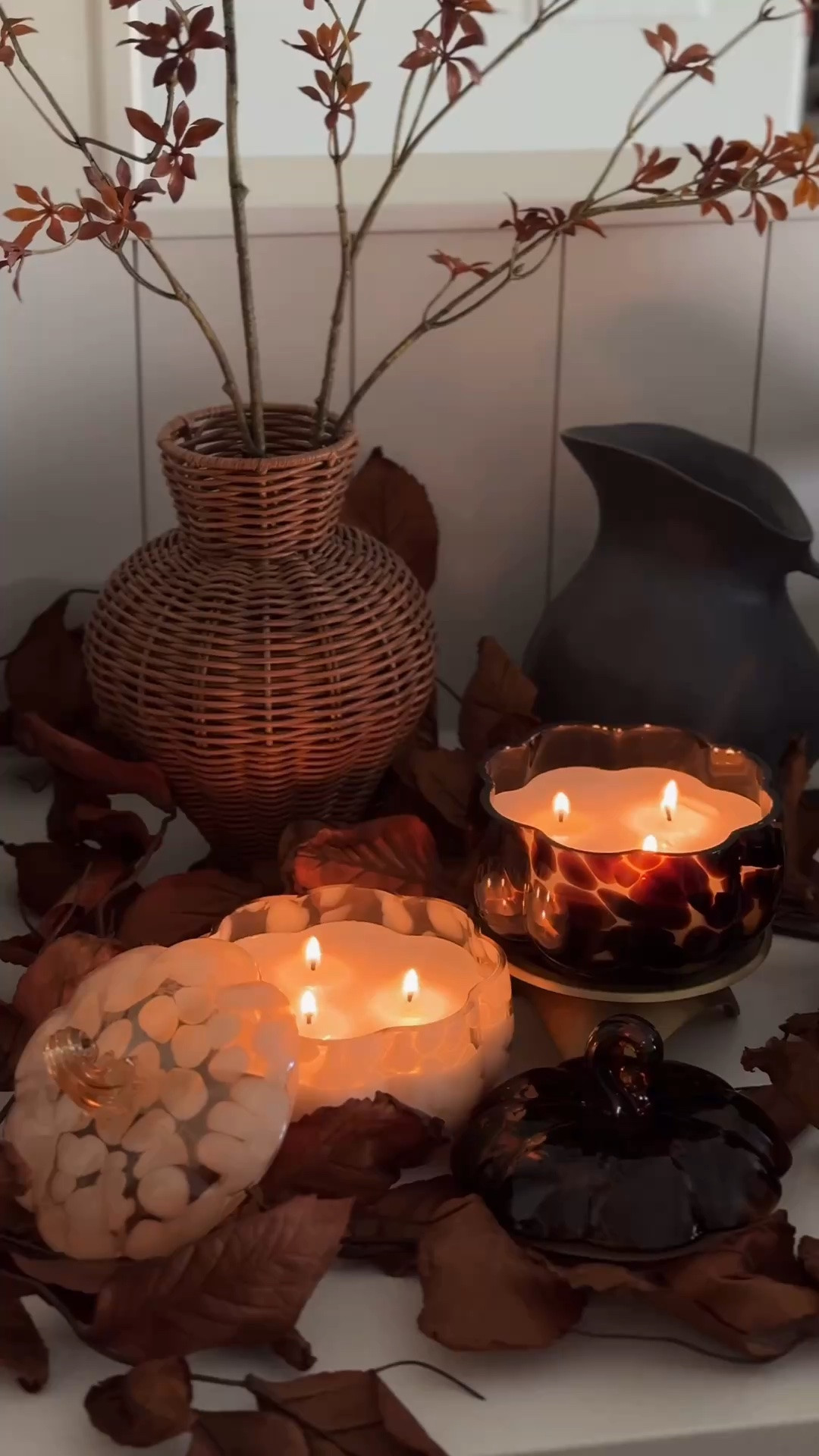 Walmart tortoises hell, pumpkin glass candles. Two wick and three wick options.

#LTKSeasonal #LTKHome