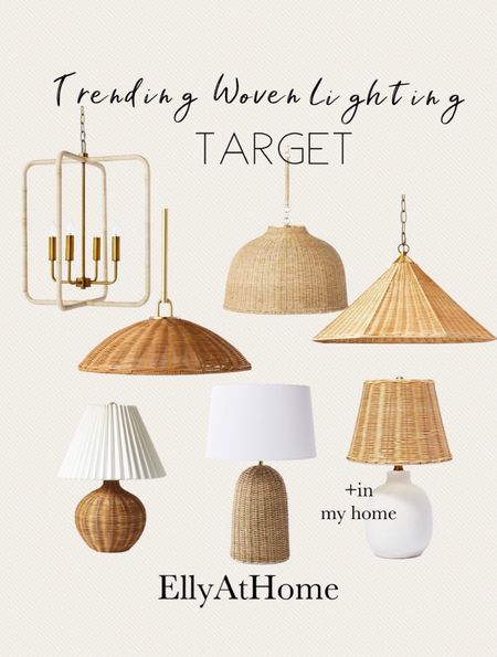 Trending woven, seagrass, rattan lighting from Target. Shop pendants and table lamps. Living room, kitchen, dining room, bedroom, bathroom. Also shop accompanying home decor accessories. Free shipping. 

#LTKfindsunder100 #LTKhome #LTKfamily