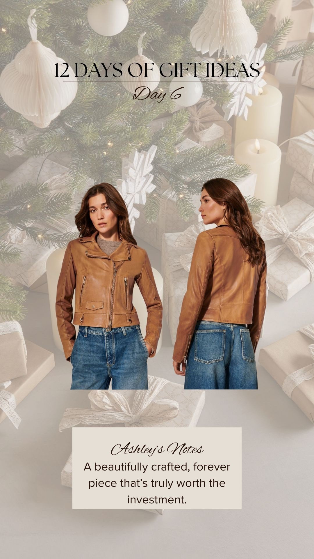Day 6 of 12 Days of Gift Ideas ✨
The investment piece she’ll wear for years: this Overland sheepskin leather moto jacket.
Quality-crafted, timeless, and truly worth the splurge — the kind of gift that becomes part of her forever wardrobe.

#LTKGiftGuide #LTKOver40 #LTKHoliday