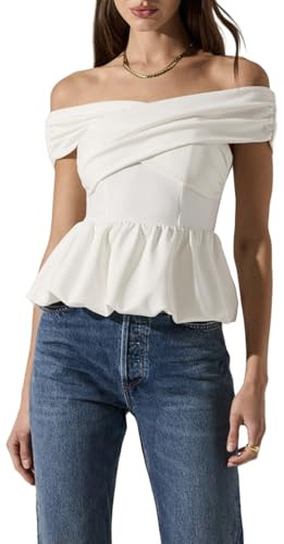 ASTR The Label Women's Tennille Top, White, S | Amazon (US)