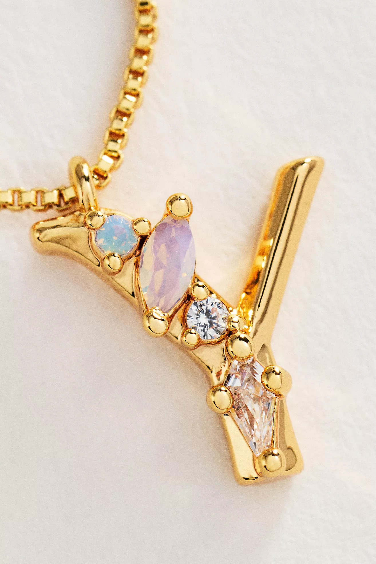 Crystal Monogram Necklace | Anthropologie (US)