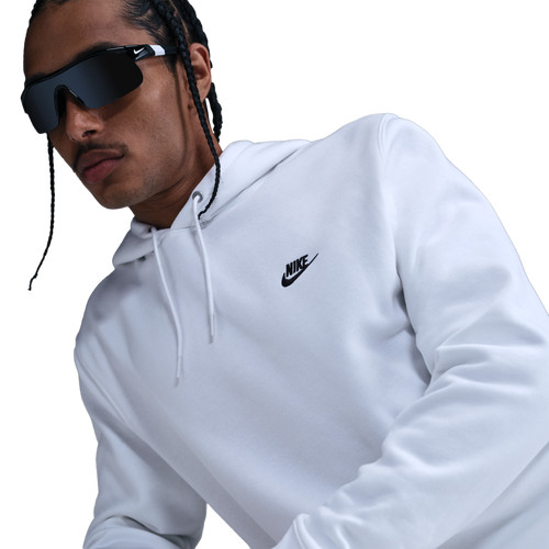 Nike Mens Nike Club Pullover Hoodie - Mens White/Black/Black Size XL | Champs Sports