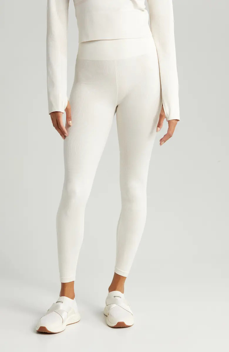 Zella Seamless Jacquard Base Layer Leggings | Nordstrom | Nordstrom