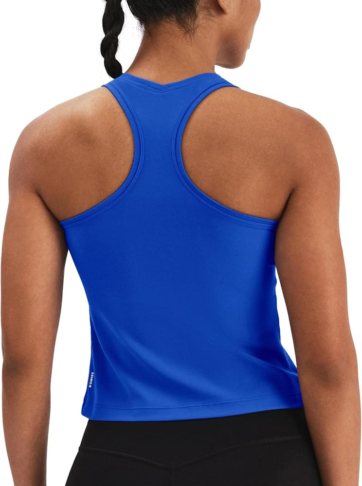 K-Swiss Camiseta sin mangas de entrenamiento para mujer, espalda cruzada, sin mangas, hasta la ci... | Amazon (US)