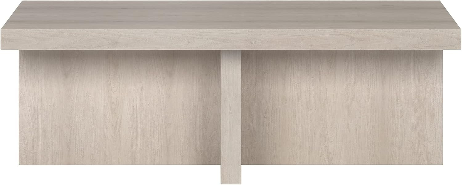 Henn&Hart 44" Wide Rectangular Coffee Table in Alder White, for Home, Living Room, Bedroom, Enter... | Amazon (US)