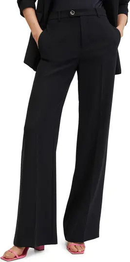 MANGO High Waist Wide Leg Suit Pants | Nordstrom | Nordstrom