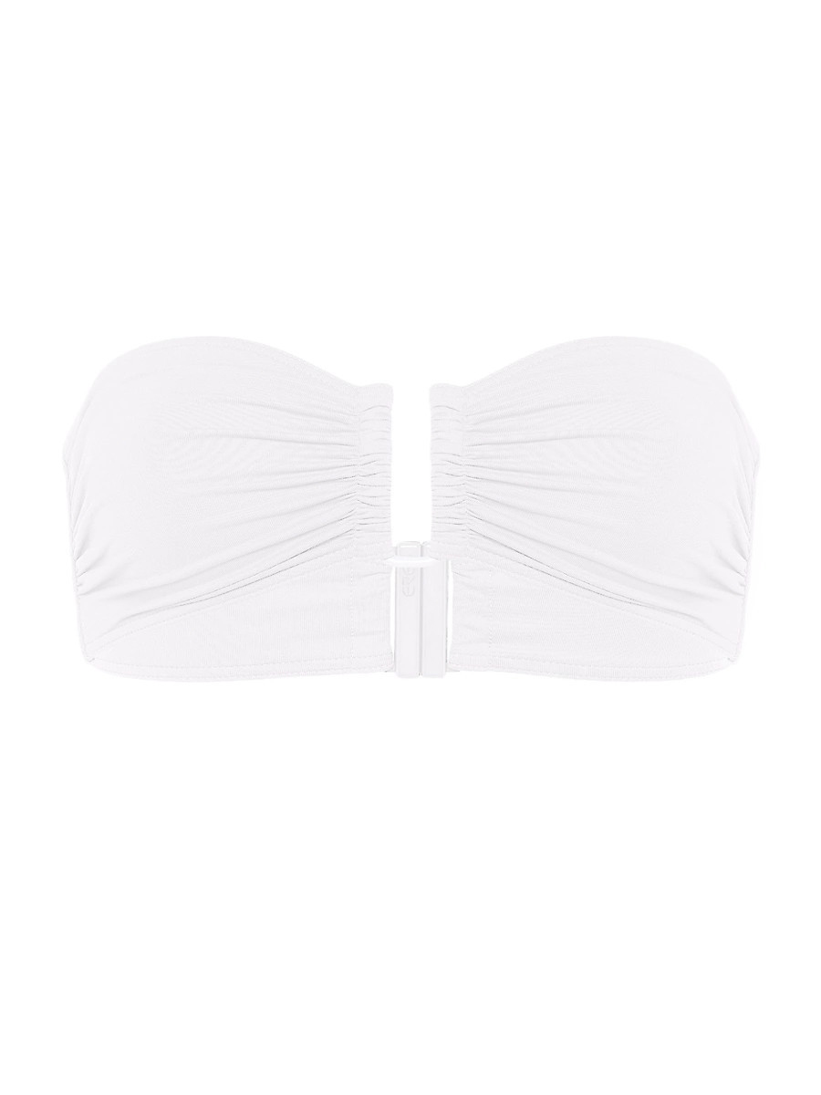 Women's Show Bandeau Bikini Top - White - Size 10 | Saks Fifth Avenue