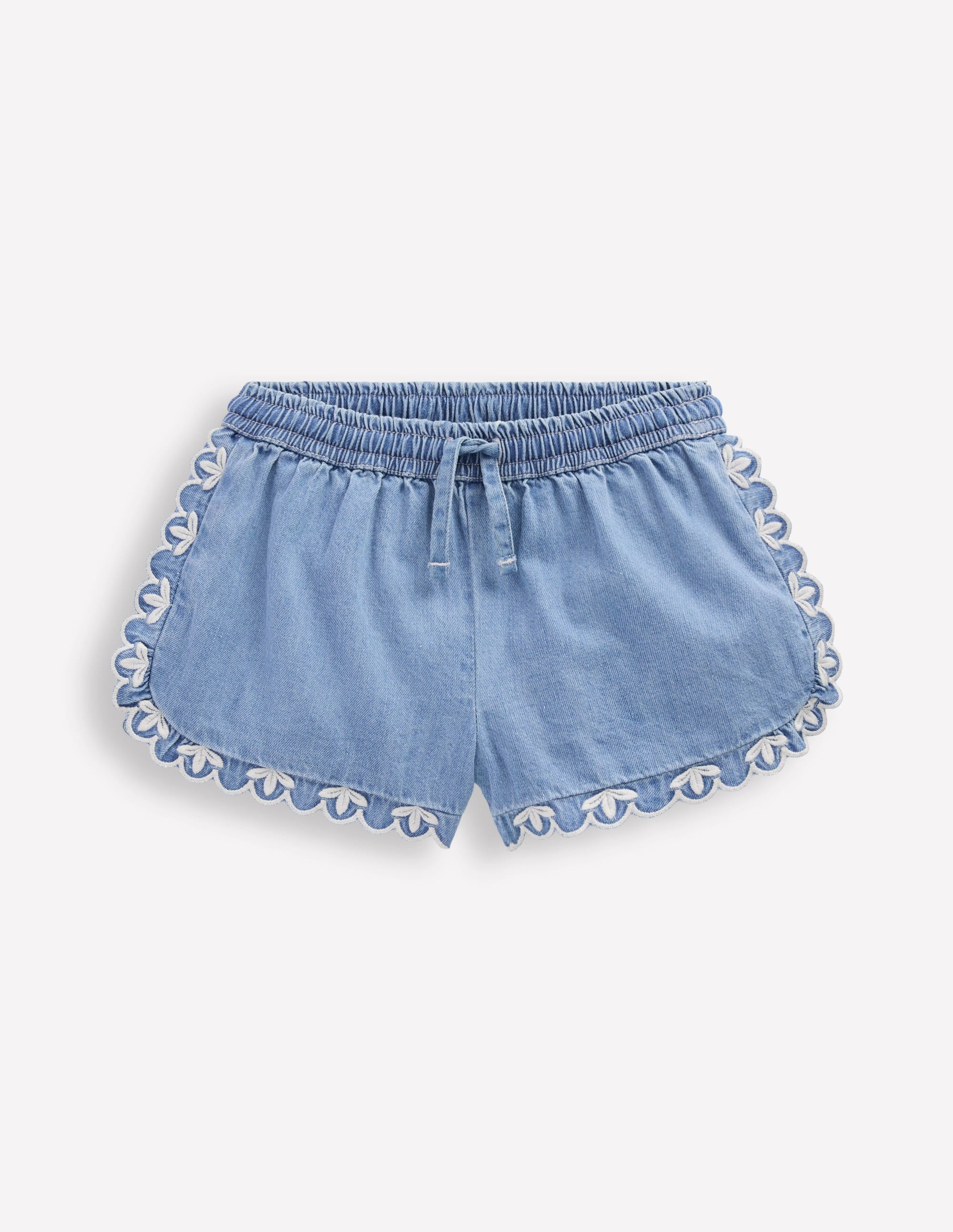Pull-on Woven Shorts-Chambray | Boden (US)
