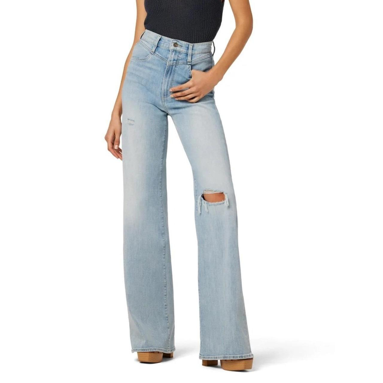 Joe's The Goldie high rise palazzo  flare jeans in... | Depop | Depop US