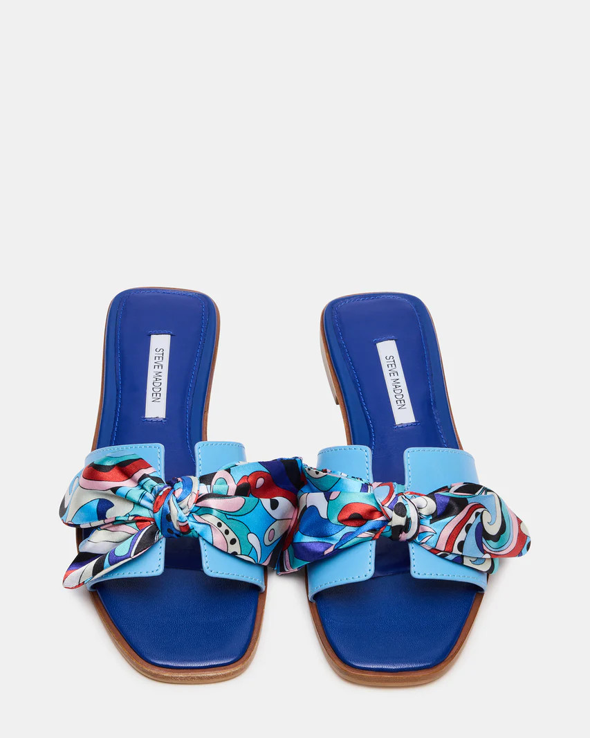 HADYN Blue Scarf Women's Designer Sandal | Steve Madden (US)