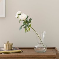 Artificial White Cabbage Rose Stem | Dunelm (migrated)