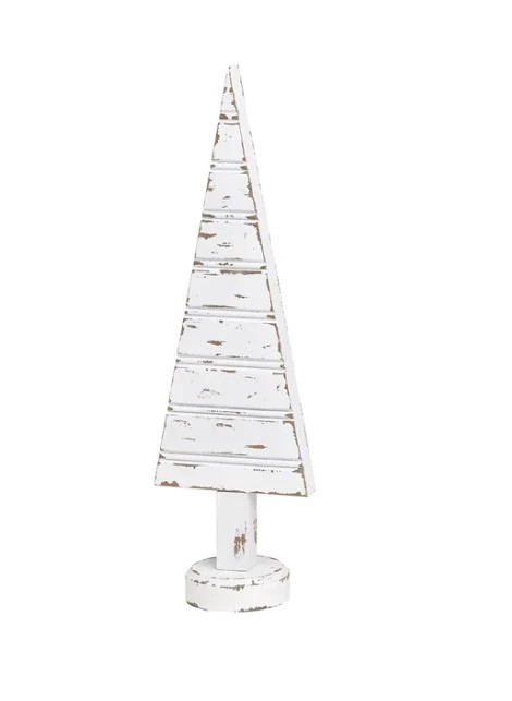 Chippy White Wooden Tree, Two Sizes Available | The Nested Fig