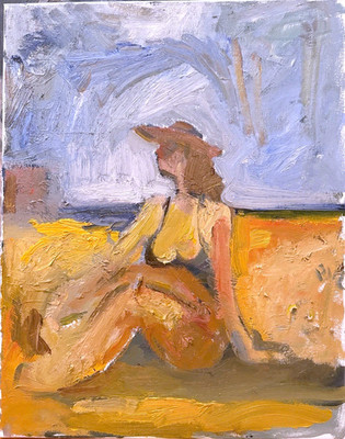 Cubism Woman Figure On Beach Seascape Oil Painting 16”x20” Original Signed | eBay US