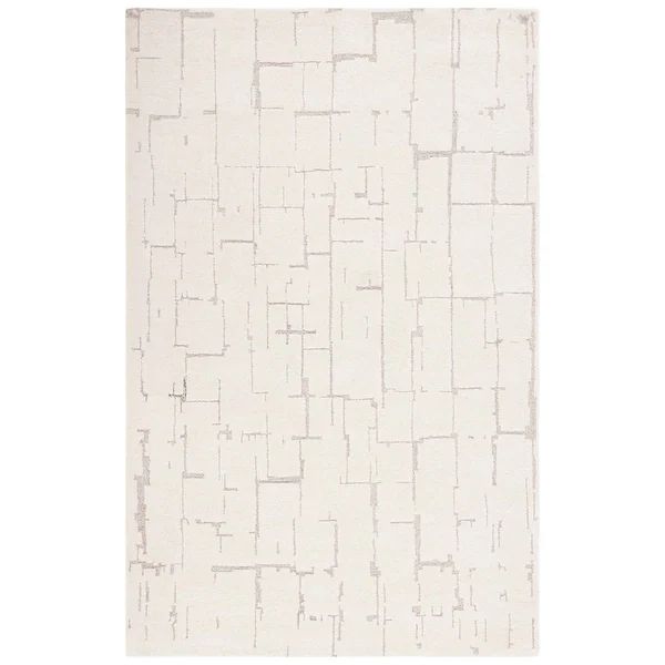 SAFAVIEH Handmade Ebony Berlinda Contemporary Wool Rug - 6' x 9' - Ivory/Grey | Bed Bath & Beyond